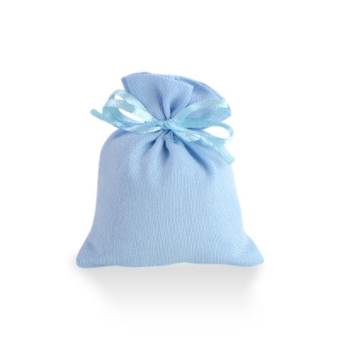 SACCHETTO COTONE CELESTE PICCOLO 8X10